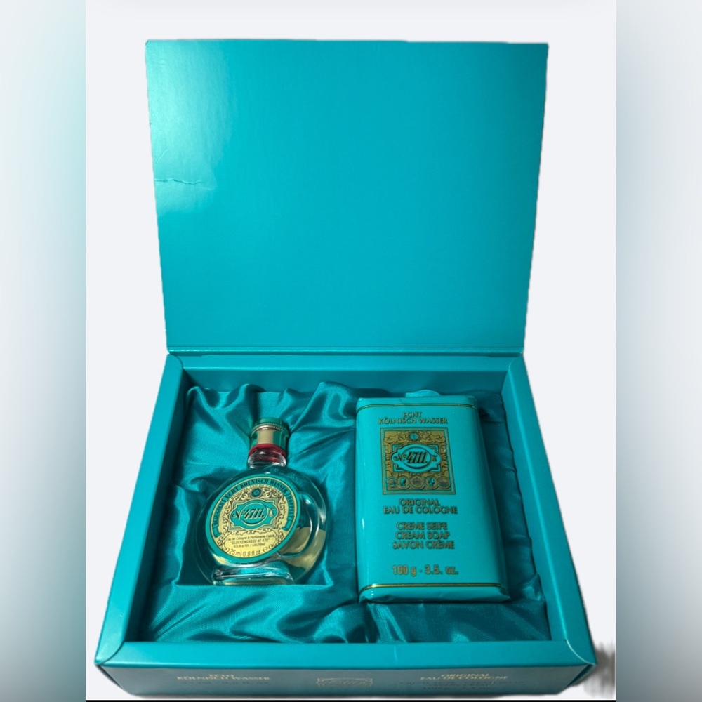 SOLD NEW (Opened Box) 4711 Echt Kölnisch Wasser Set with Eau de Cologne & Crème
